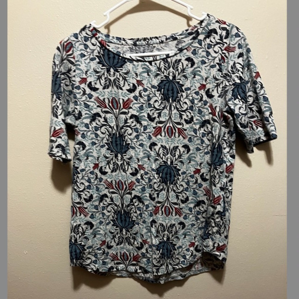 Loft, Vintage Soft, Floral Print, Size Small, Short Sleeve Shirt